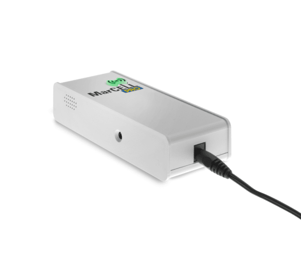 MarCELL Pro Multisensor environmental monitoring device with power connection.