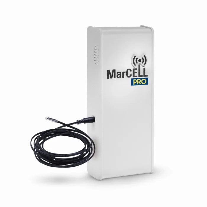 MarCELL Pro Freeze Alarm device with external temperature probe for remote monitoring.